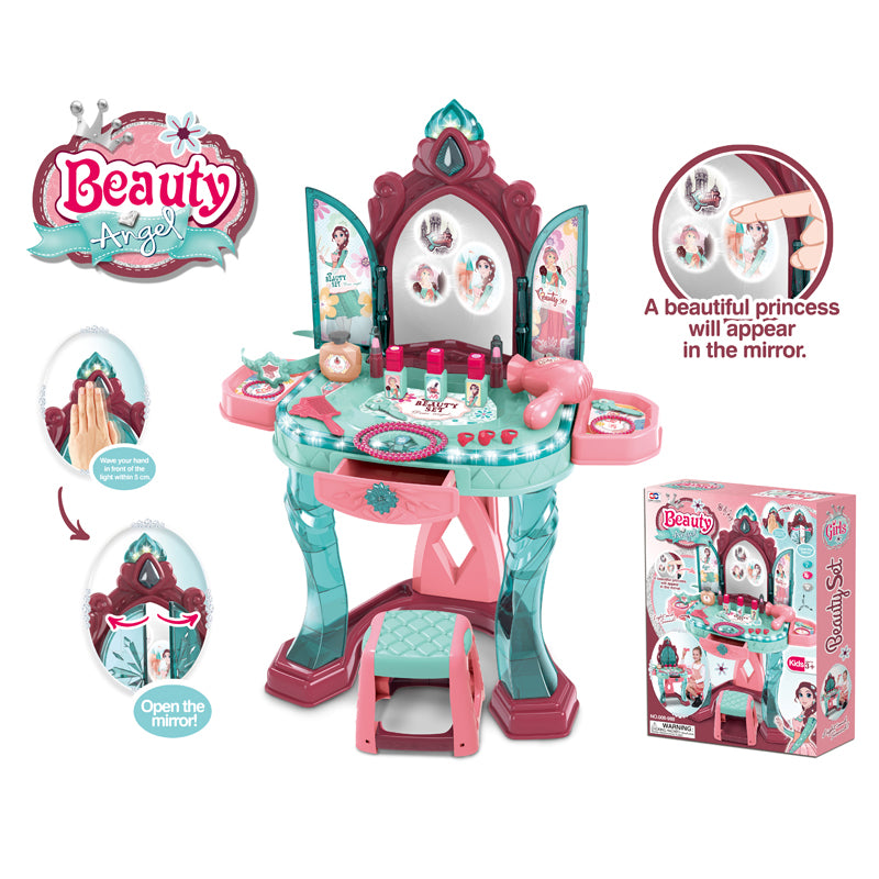 Kids Beauty Angel Vanity Playset with Magical Mirror