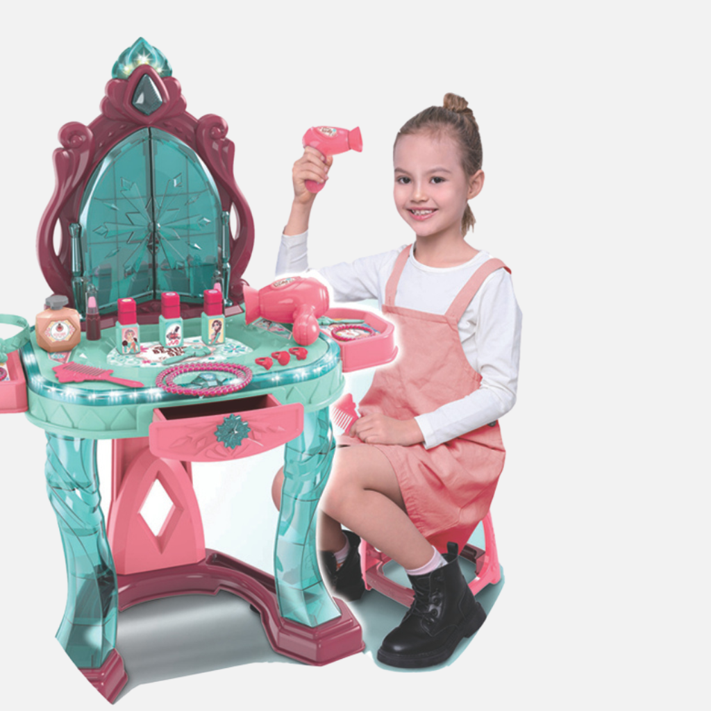 Kids Beauty Angel Vanity Playset with Magical Mirror