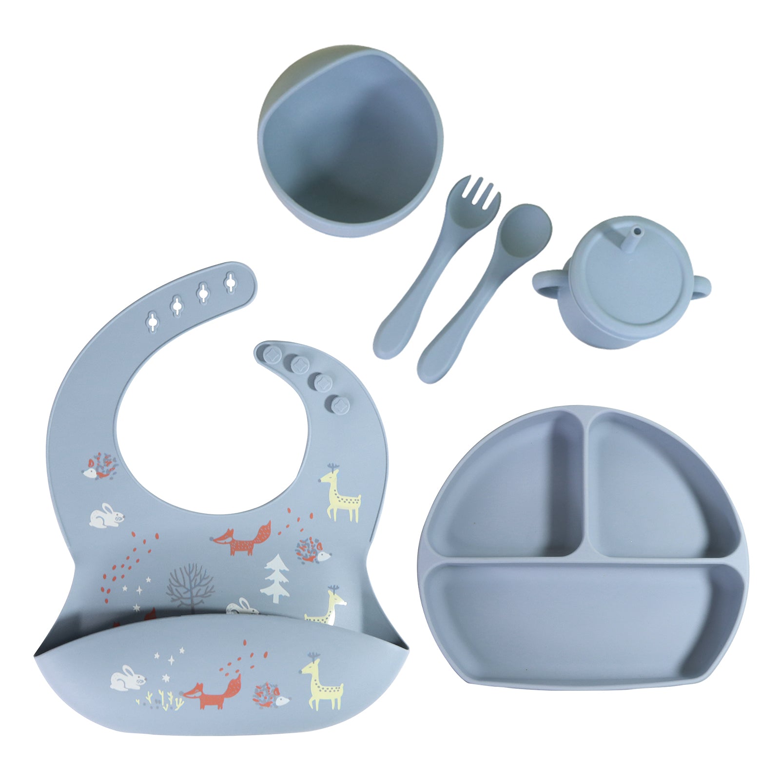 Complete Silicone Kids Feeding Set